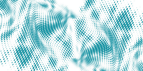Transparent Vector Gradient Blue Color Halftone Background Staggered Dots Pattern modern dotted arts abstract