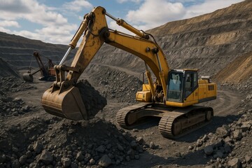 Obraz premium Heavy-Duty Equipment for Extracting and Refining Rhenium Metal