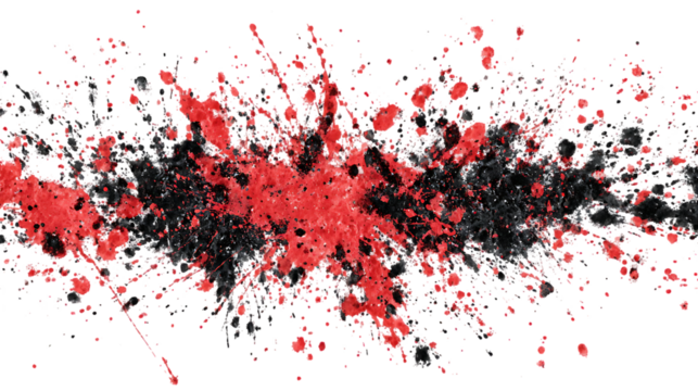 Abstract red and black ink splatters background - Powered by Adobe