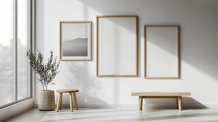 empty room with window and chair