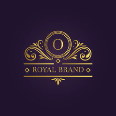 Golden O Monogram Royal Brand Logo