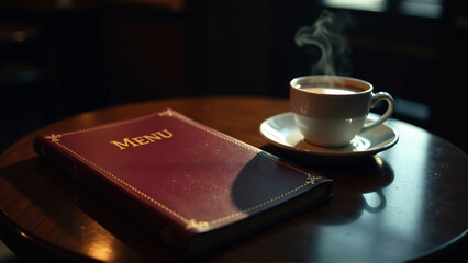 Quiet Moment: Braille Menu and Coffee