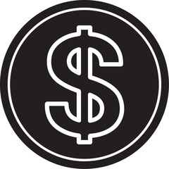 Dollar sign and icon illustration