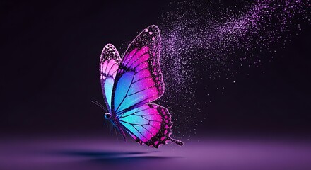 Butterfly wings glitter purple blue background wallpaper hd beautiful nature insect design art