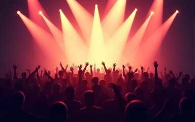 Set of concert tickets template. Concert, party, disco or festival ticket design template with people crowd on background. Entrance to the event. High quality