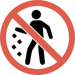 No littering icon sign