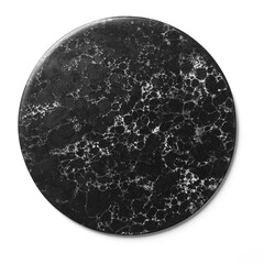 A circular design featuring a black marble pattern with white veining, suitable for various graphic applications.