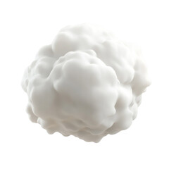 Fluffy white cloud isolated on white background 3D rendering