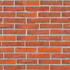 Naklejka premium Vintage Red Brick Wall Texture | Old School Grunge Background