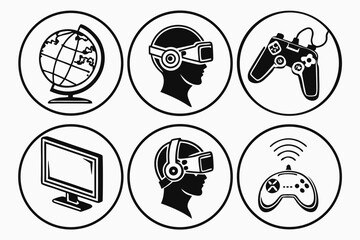 black and white icons