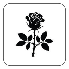 Vector rose flower illustration classic floral decoration