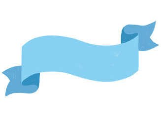 Blue ribbon banner, Hand drawn ribbon frame for text, Minimal ribbon elements for creation of logo, blog, site, web, tags, cards and poster.