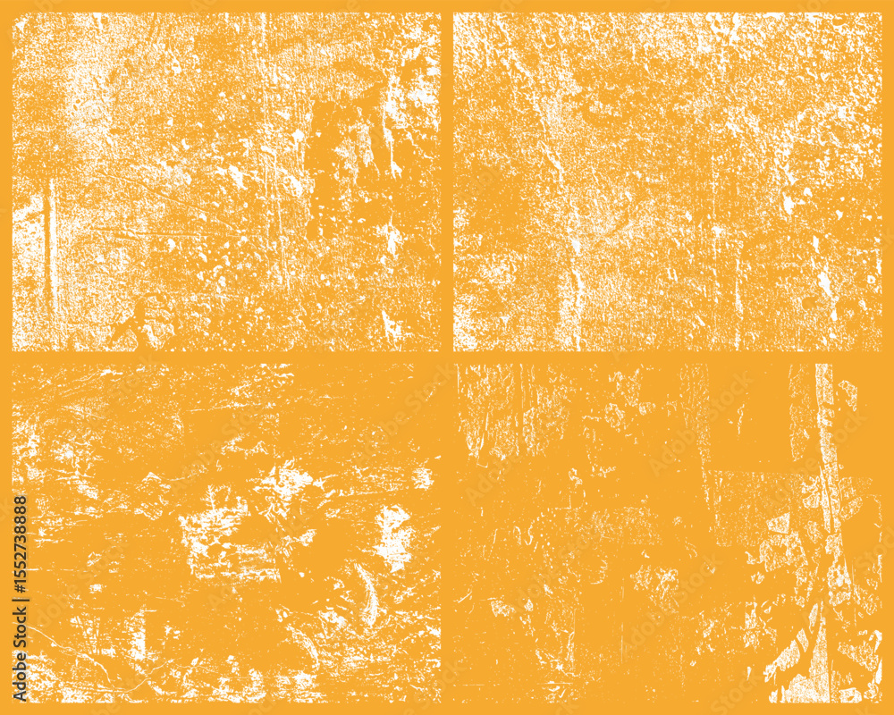 Poster this is a digital abstract image depicting an orange grunge texture with distressed white patterns. 