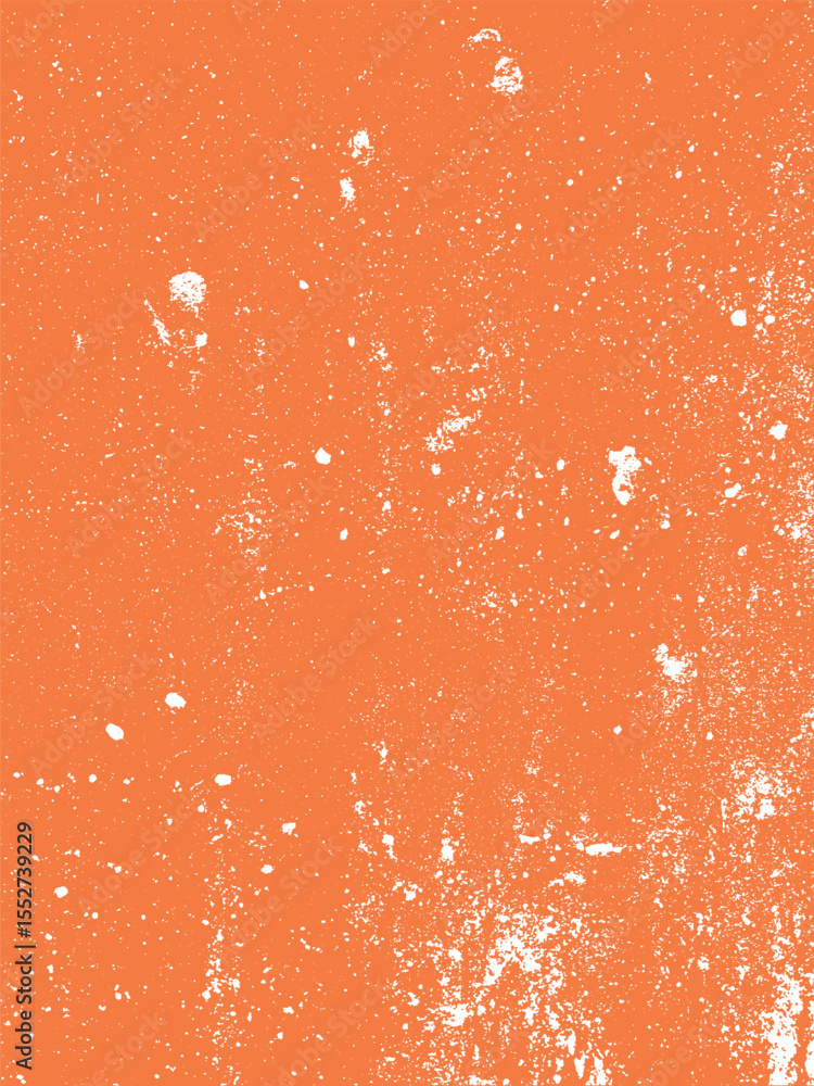 Poster a textured orange surface is speckled with white, creating a distressed or weathered look. this imag