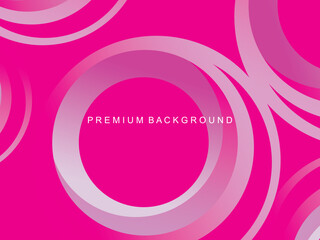 A bright magenta abstract background with several overlapping transparent white and pink concentric circles, creating a modern and dynamic feel, suitable for various graphic design projects.