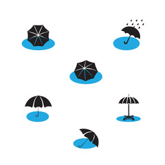 Group umbrella vector design