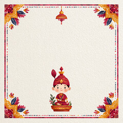 Elegant  invitation templates with traditional borders and blank space for custom text — perfect for Upanayanam, weddings, poojas, and other cultural events.