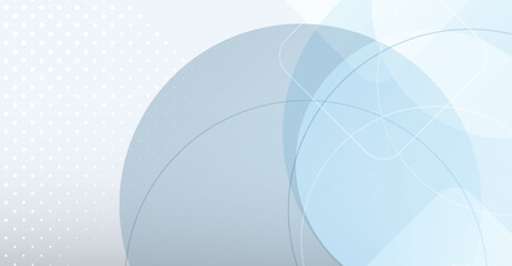 Subtle Azure Abstract with Interlocking Circles and Dotted Gradient, Modern Minimalist Design for Technology Presentations and Elegant Backgrounds, Light Blue Hues