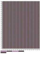 Autumnal Tartan Fabric Swatch with Measurement Markings and Color Palette Displayed Below the Pattern This