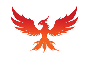 Obraz premium Majestic phoenix vector illustration isolated on white background