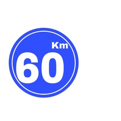 speed limit sign isolated on white background 