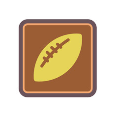 rugby ball elegant icon