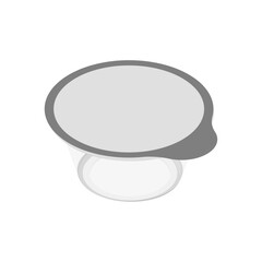 イラスト素材：プラスチックのデザートカップ