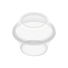 イラスト素材：プラスチックのデザートカップ