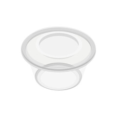 イラスト素材：プラスチックのデザートカップ