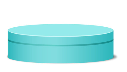 Transparent Background: Bright turquoise circular podium with a subtle shadow, ideal for product display, vibrant themes, or cheerful presentations.

