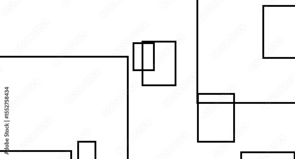 Poster abstract illustration featuring a bold black lines on a clean white background. the lines should hav
