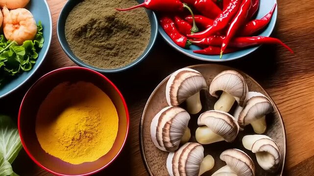 Aromatic Culinary Delights: An Array of Fresh Ingredients