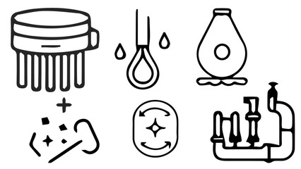 Icon Set of Smart Water Safety Alerts and Automation set of beer bottles