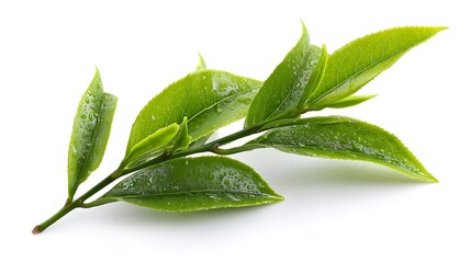 Obraz premium High definition green tea leaf image