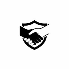 Obraz premium Secure Partnership Agreement Handshake Icon Symbolizing Trust and Business Collaboration