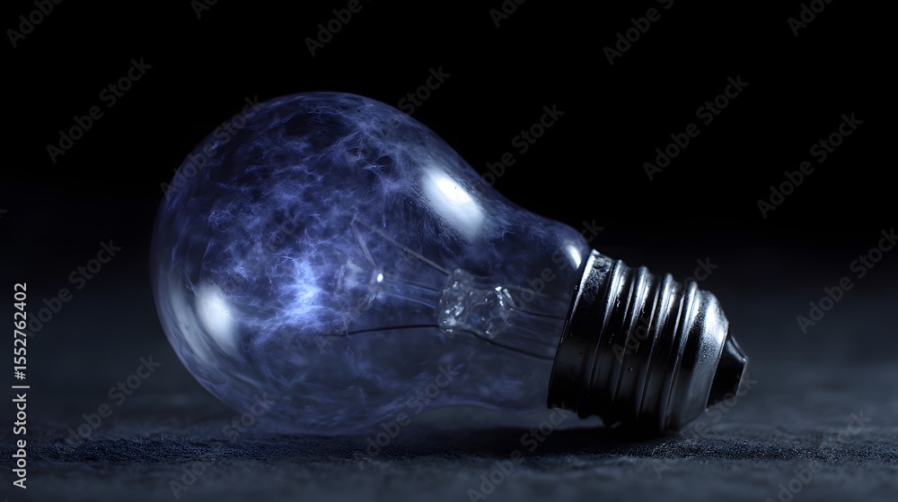 Poster pulsing inner light of an active translucent bulb