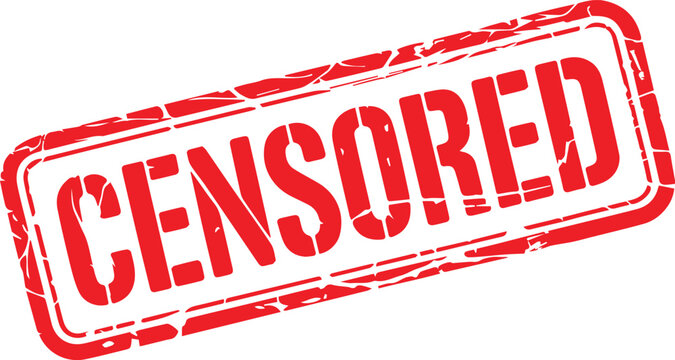 Red grunge style censored stamp text vector