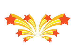 shooting star, simple vector shooting star illustration © Lulu