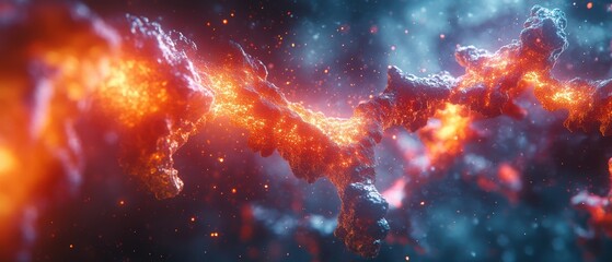 Fototapeta premium Mesmerizing 3D Animation of a Cosmic Phenomenon