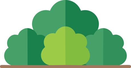 Obraz premium bushes flat green