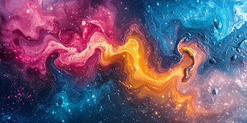 Stunning abstract artwork resembling a cosmic nebula,