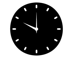 alarm clock vector silhouette, clock icon vector