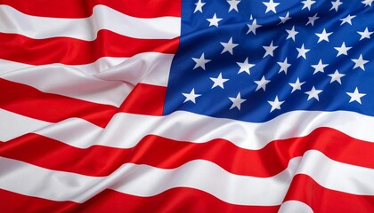 Obraz premium american flag on blue sky