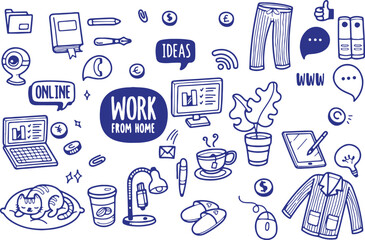 Work and Idea Doodle Pack – Office, Productivity, Creative, Team, Laptop, Career