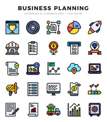 icons set. Business Planning for web. app. vector illustration.