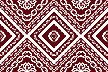 Geometric ethnic traditional art pattern.ikat embroidery style.Design for background,wallpaper,clothing,wrapping,fabric,element.