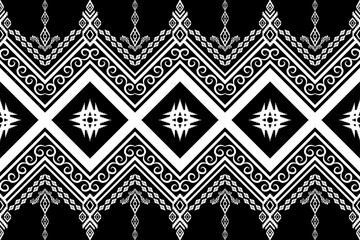 Geometric ethnic traditional art pattern.ikat embroidery style.Design for background,wallpaper,clothing,wrapping,fabric,element.