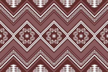 Geometric ethnic traditional art pattern.ikat embroidery style.Design for background,wallpaper,clothing,wrapping,fabric,element.