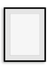 A blank picture frame ready for artwork or a photo display.