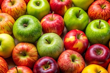 Bunch of apples with different colors
